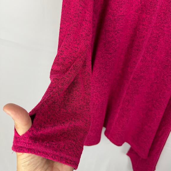 Cozy Cabincore Pink Fuchsia Cowl Neck Romantic Casual Tunic Top Livi Women 18/20 - Picture 6 of 12